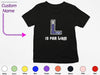 a t - shirt with the letter l is for llama