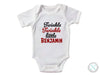 a white bodysuit with the words twinkle twinkle little benjamin on it