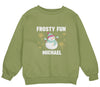 a green sweatshirt that says frosty fun michael