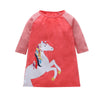 SkipStars Girls Full Sleeve Unicorn Dress - 2 Colours