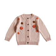 SkipStars Floral Embroidered Knit Cardigan