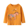 SkipStars Prancing Unicorn Round Neck Sweat Shirt ,Mustard