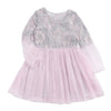 SkipStars Dazling Pink & White Full Sleeve Girls Dress