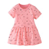 PINK SHORT SLEEVE PARTY DRESS - SkipStars