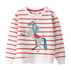 Long-Sleeve Unicorn Pattern girls sweatshirt