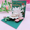 3D POP UP Birthday Flowers Greeting Card - Handmade & Personalized for Birthday Wishes and Gratitude