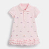 Pink Short Sleeve Rainbow Pattern Cute Baby Girls dress