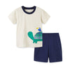 Short Sleeve Tortoise & Bird Pattern T-shirt And Shorts Set